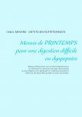 eBook: Menus de printemps pour une digestion difficile ou dyspepsies