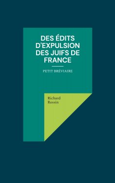 eBook: Des édits d'expulsion des Juifs de France