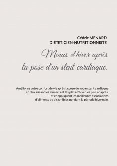 eBook: Menus d'hiver adaptés à la pose d'un stent cardiaque.