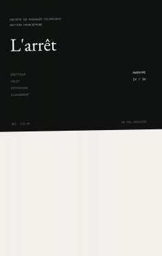 eBook: L'arrêt
