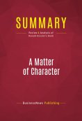 eBook: Summary: A Matter of Character