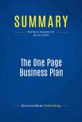 eBook: Summary: The One Page Business Plan