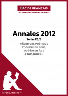 eBook: Bac de français 2012 - Annales Série ES/S (Corrigé)