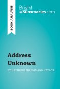 ebook: Address Unknown by Kathrine Kressmann Taylor (Book Analysis)