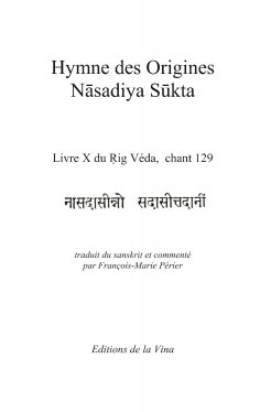 eBook: Hymne des Origines - Nasadiya Sukta