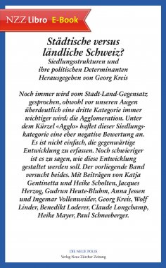 eBook: Städtische versus ländliche Schweiz?