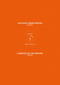 ebook: ZUM WOHLE MEINES MIETERS / A BENEFICIO DEL MIO INQUILINO