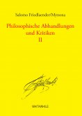 ebook: Philosophische Abhandlungen und Kritiken 2