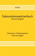 ebook: Subsumtionswörterbuch Deutsch-Englisch