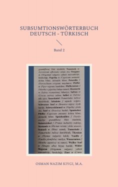 eBook: Subsumtionswörterbuch Deutsch - Türkisch