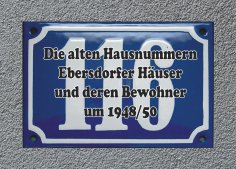 eBook: Die alten Hausnummern Ebersdorfer Häuser und deren Bewohner um 1948/50