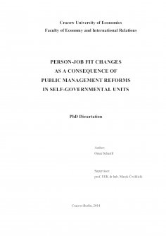 eBook: Person-Job Fit Changes As A Consequence Of Public Management Reforms In Self-Governmental Units