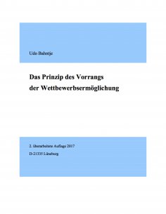ebook: Das Prinzip des Vorrangs der Wettbewerbsermöglichung