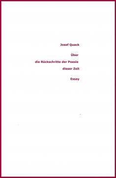 ebook: Über die Rückschritte der Poesie dieser Zeit