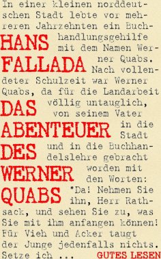 eBook: Das Abenteuer des Werner Quabs