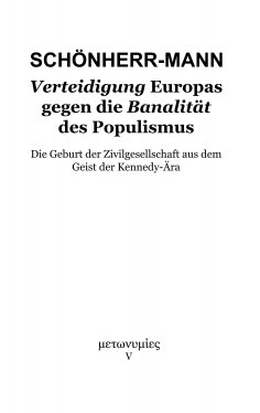 eBook: Verteidigung Europas gegen die Banalität des Populismus