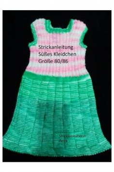 eBook: Strickanleitung süßes Kleidchen Größe 80/86