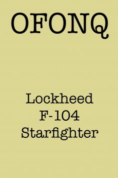 ebook: Lockheed F-104 Starfighter