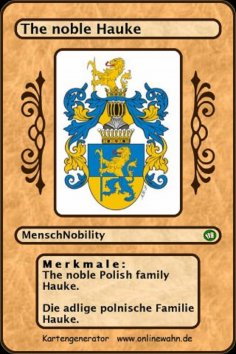 eBook: The noble Polish family Hauke. Die adlige polnische Familie Hauke.