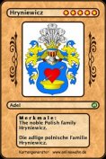 eBook: The noble Polish family Hryniewicz. Die adlige polnische Familie Hryniewicz.