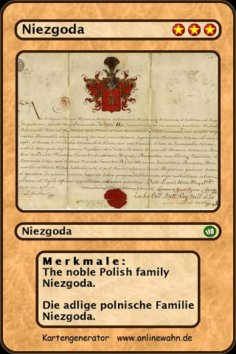 eBook: The noble Polish family Niezgoda. Die adlige polnische Familie Niezgoda.