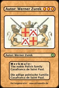 eBook: The noble Polish family Casafranca de Saint Paul. Die adlige polnische Familie Casafranca de Saint P