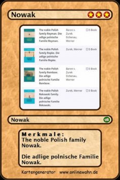 eBook: The noble Polish family Nowak. Die adlige polnische Familie Nowak.