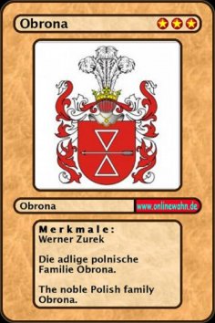 ebook: The noble Polish family Obrona. Die adlige polnische Familie Obrona.