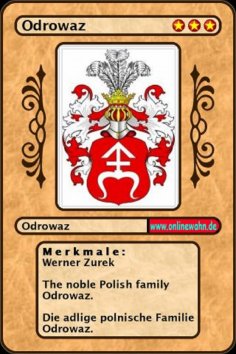 ebook: The noble Polish family Odrowaz. Die adlige polnische Familie Odrowaz.