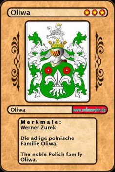 eBook: Die adlige polnische Familie Oliwa. The noble Polish family Oliwa.