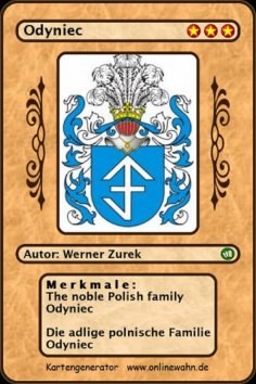 eBook: The noble Polish family Odyniec Die adlige polnische Familie Odyniec