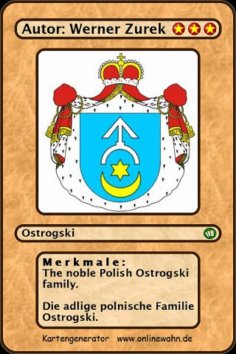eBook: The noble Polish Ostrogski family. Die adlige polnische Familie Ostrogski.