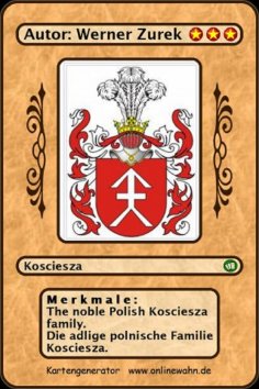 ebook: The noble Polish Kosciesza family. Die adlige polnische Familie Kosciesza.