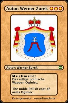 eBook: Das adlige polnische Wappen Oginiec. The noble Polish coat of arms Oginiec .