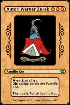 eBook: Die adlige polnische Familie Kot. The noble Polish family Kot.
