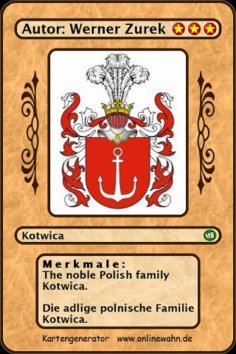 eBook: The noble Polish family Kotwica. Die adlige polnische Familie Kotwica.