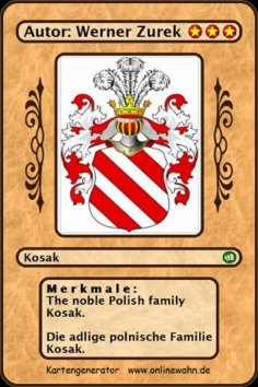 ebook: The noble Polish family Kosak. Die adlige polnische Familie Kosak.