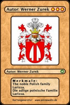 eBook: The noble Polish family Larissa. Die adlige polnische Familie Larissa.