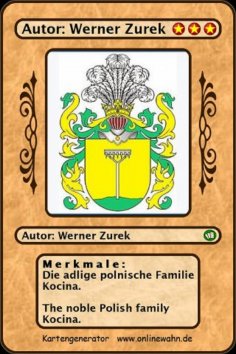 eBook: Die adlige polnische Familie Kocina. The noble Polish family Kocina.