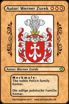 eBook: The noble Polish family Komar. Die adlige polnische Familie Komar.