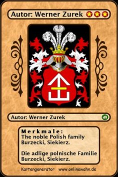 eBook: The noble polish family Burzecki , Siekierz. Die adlige polnische Familie Burzecki , Siekierz .