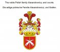 eBook: The noble Polish family Alexandrowicz, and counts. Die adlige polnische Familie Alexandrowicz, und G