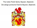 eBook: The noble Polish family Baysen, Bazenski. Die adlige polnische Familie Baysen, Bazenski.