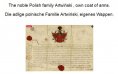 eBook: The noble Polish family Artwinski. Die adlige polnische Familie Artwinski.