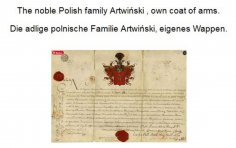 eBook: The noble Polish family Artwinski. Die adlige polnische Familie Artwinski.