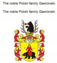 eBook: The noble Polish family Gawronski. Die adlige polnische Familie Gawronski.