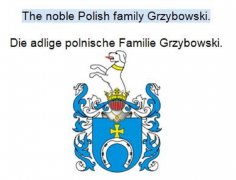 eBook: The noble Polish family Grzybowski. Die adlige polnische Familie Grzybowski.