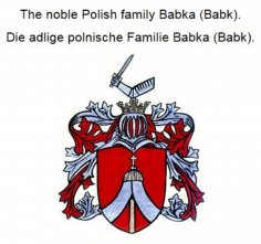 ebook: The noble Polish family Babka (Babk). Die adlige polnische Familie Babka (Babk).