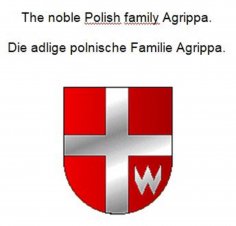 eBook: The noble Polish family Agrippa. Die adlige polnische Familie Agrippa.