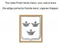 eBook: The noble Polish family Aaron, own coat of arms. Die adlige polnische Familie Aaron, eigenes Wappen.